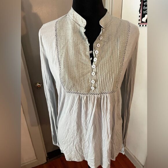 Poetry bohemian, long sleeve tunic, top size medium - Picture 1 of 8
